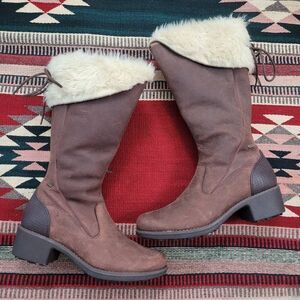 Merrell Brown Winter Boots with Cream Fur